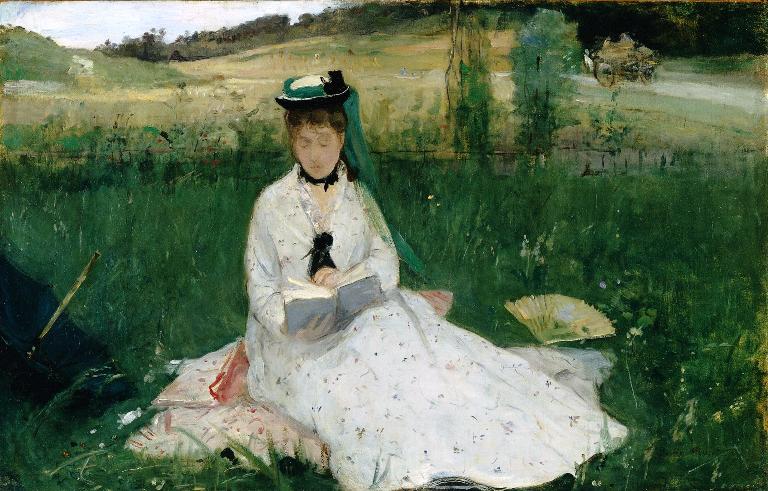 Berthe-Morisot-La-lecture-ou-lombrelle-verte-1873