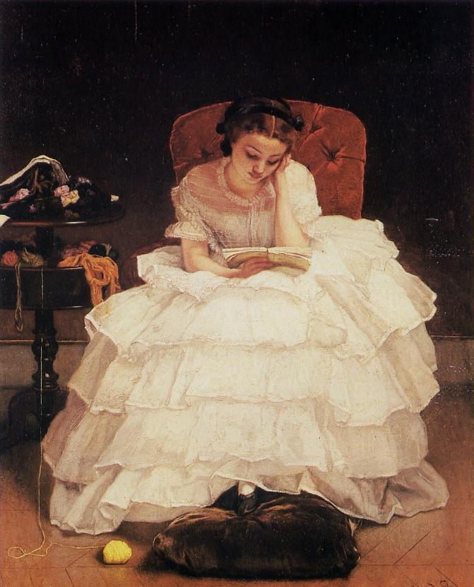 Jeune femme lisant alfred stevens